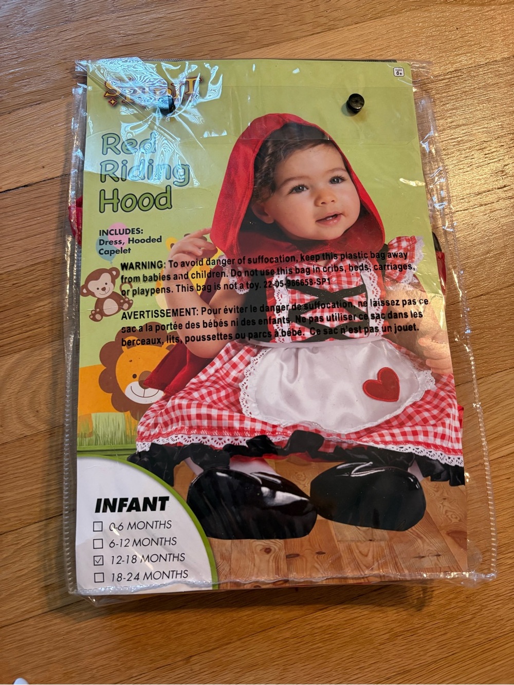 Infant Red Riding Hood Costume - Red Hooded Dress